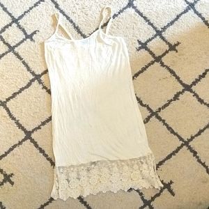 Cream color dress extender/slip/nightgown size M